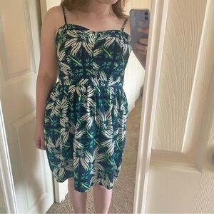 Gap patterned fit-and-flare sleeveless dress